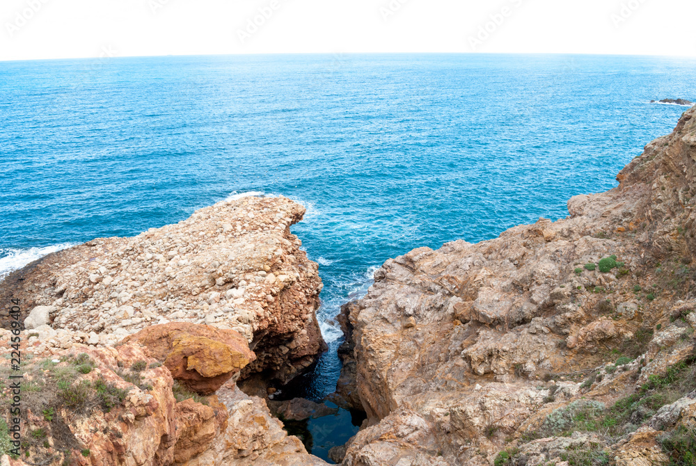 Breathtaking landscape along Costa Brava in Catalonia Spain