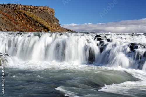 Cascada de Gullfoss en Islandia.