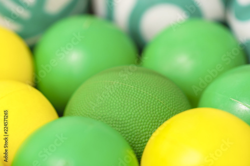 Background with the image of plastic balls