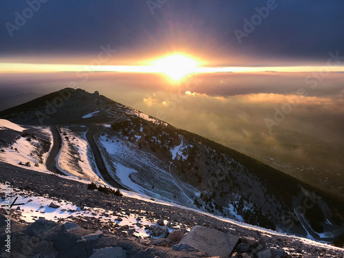 Vibrant sunset on Mont Ventoux, Provence