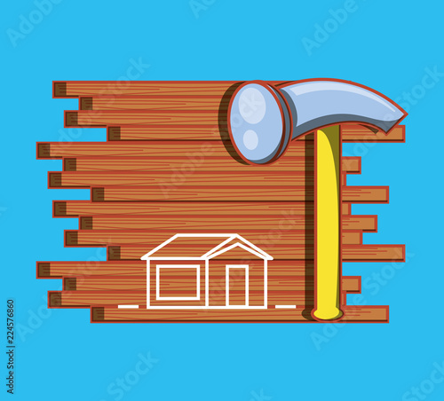 wall with home repair icons