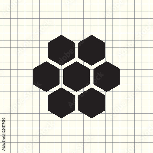 Bee honeycombs vector illustration