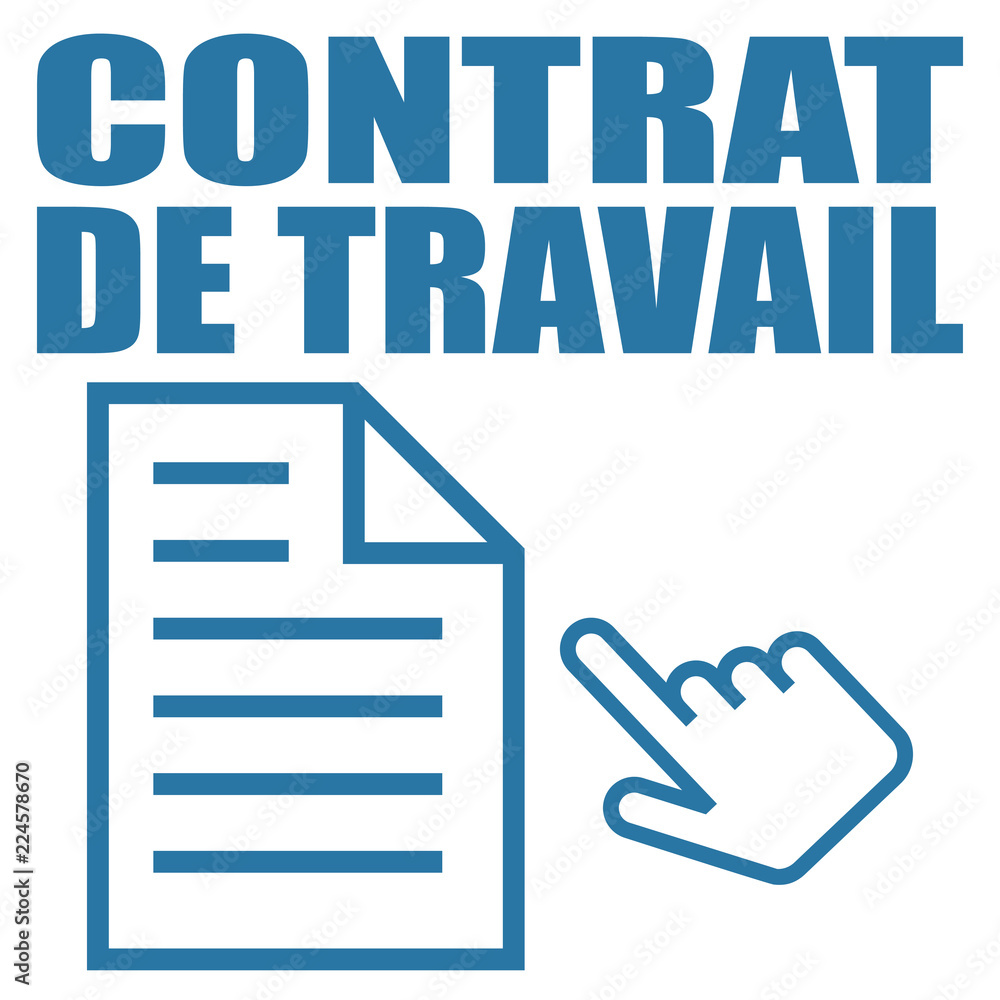 Fototapeta premium Logo contrat de travail.