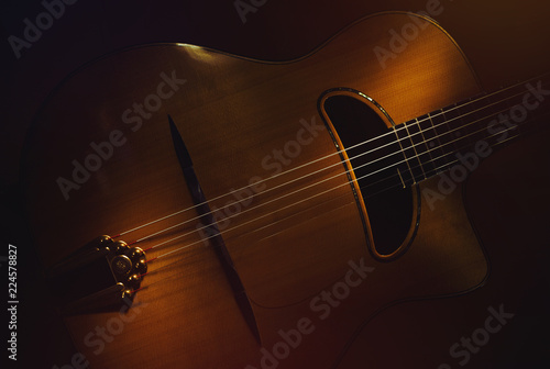 Photography Old Gypsy Acoustic Guitar
