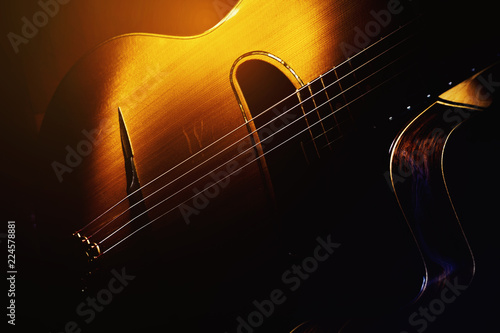 Photography Old Gypsy Acoustic Guitar