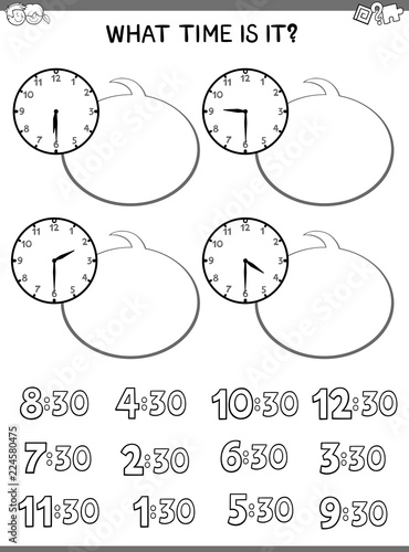 clock face educational activity for children