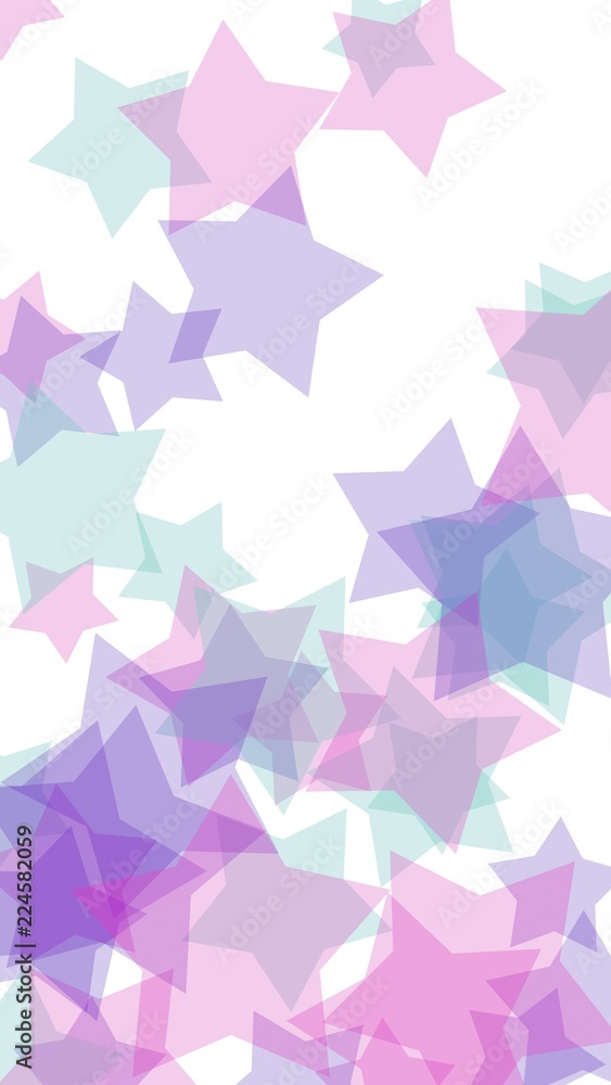 Multicolored translucent stars on a white background. Vertical image orientation. 3D illustration Multicolored translucent stars on a white background. Vertical image orientation. 3D illustration