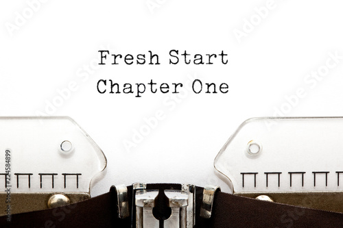 Fresh Start Chapter One Typewriter Concept