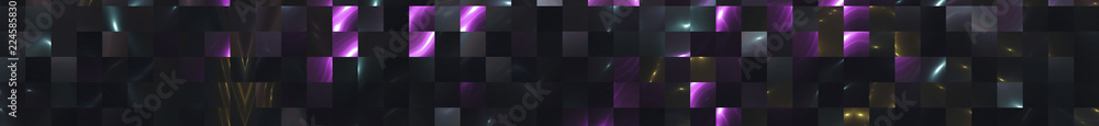 Panoramic purple background texture with mosaic. Geometric mosaic design. Abstract color trendy background. Mosaic texture with geometric shapes.