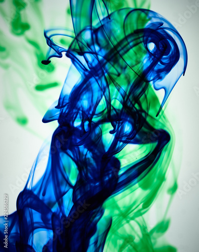 Green and blue inks photo