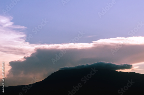 clouds as crown to mountain