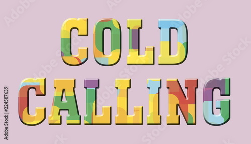 cold calling Rainbow color logo banner