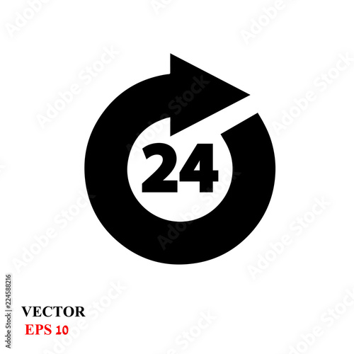 Open 24 hours vector 