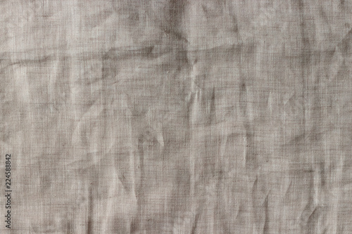 Canvas Print Natural linen cloth background close