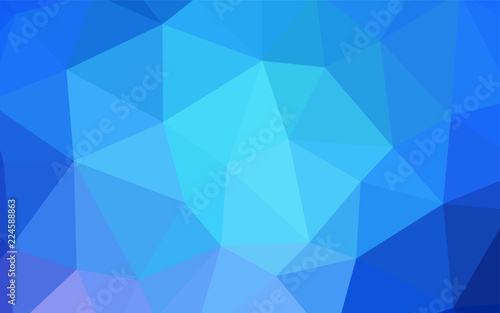 Light BLUE vector shining triangular backdrop.