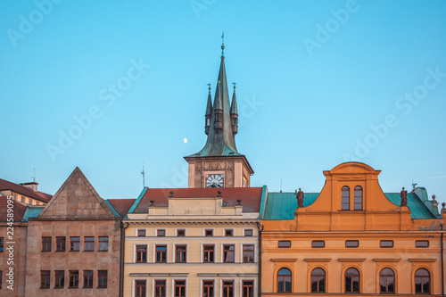 Colored Houses in Prague, old town.