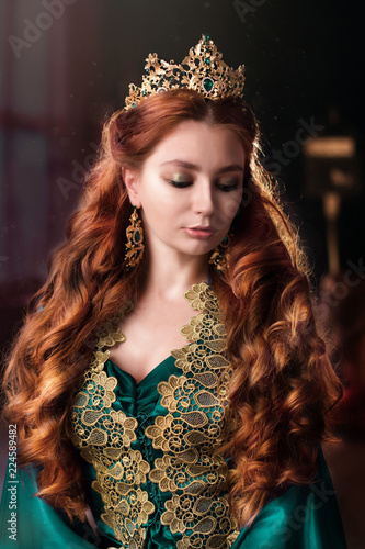 Girl at the image of Turkish sultan's wife