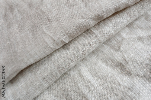 Natural linen cloth background close