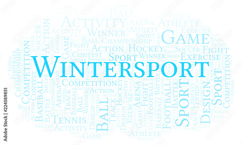 Wintersport word cloud. Wintersport word cloud.