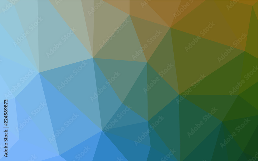 Obraz premium Light Blue, Green vector abstract mosaic background.