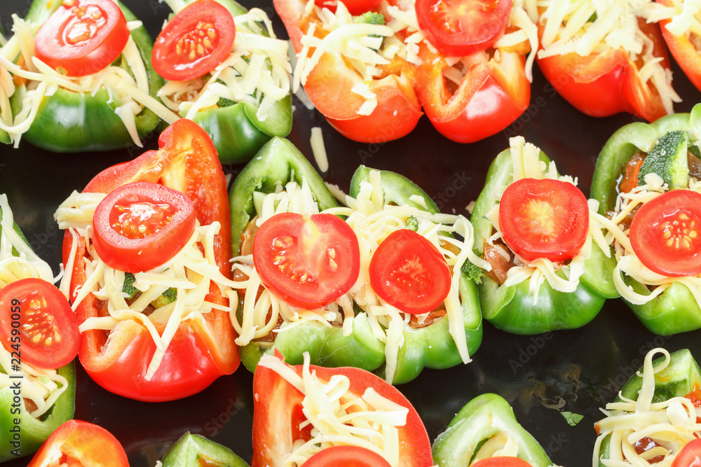 Roast peppers with cheese. Roast peppers with cheese.