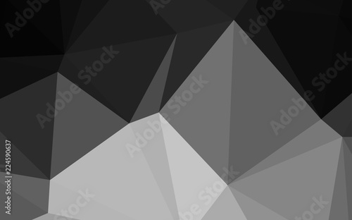 Dark Gray vector triangle mosaic cover. © smaria2015