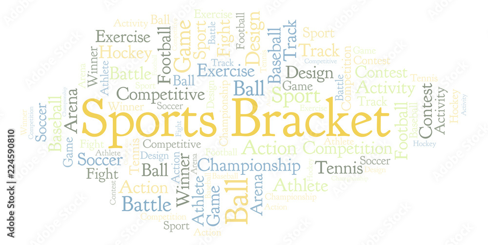 Obraz premium Sports Bracket word cloud.