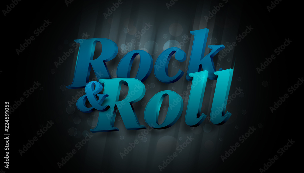 Fancy rock and roll text Fancy rock and roll text