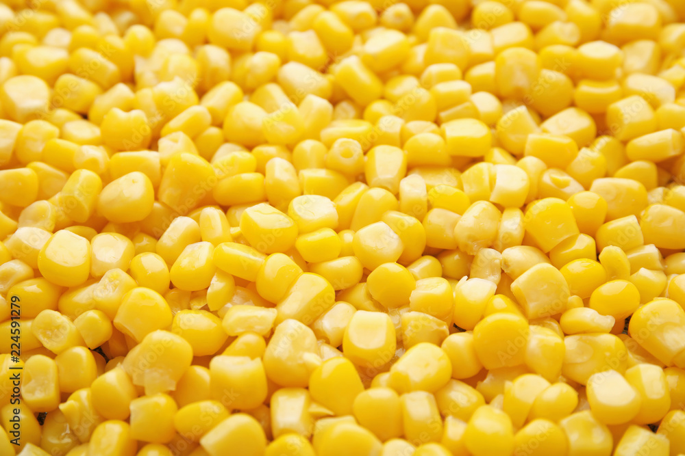 Tasty ripe corn kernels as background, closeup Tasty ripe corn kernels as background, closeup