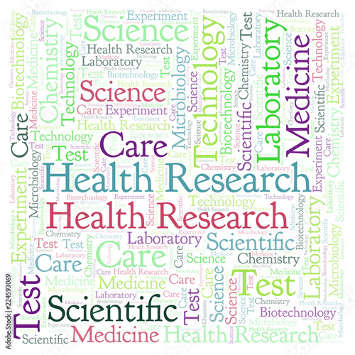 Health Research word cloud.