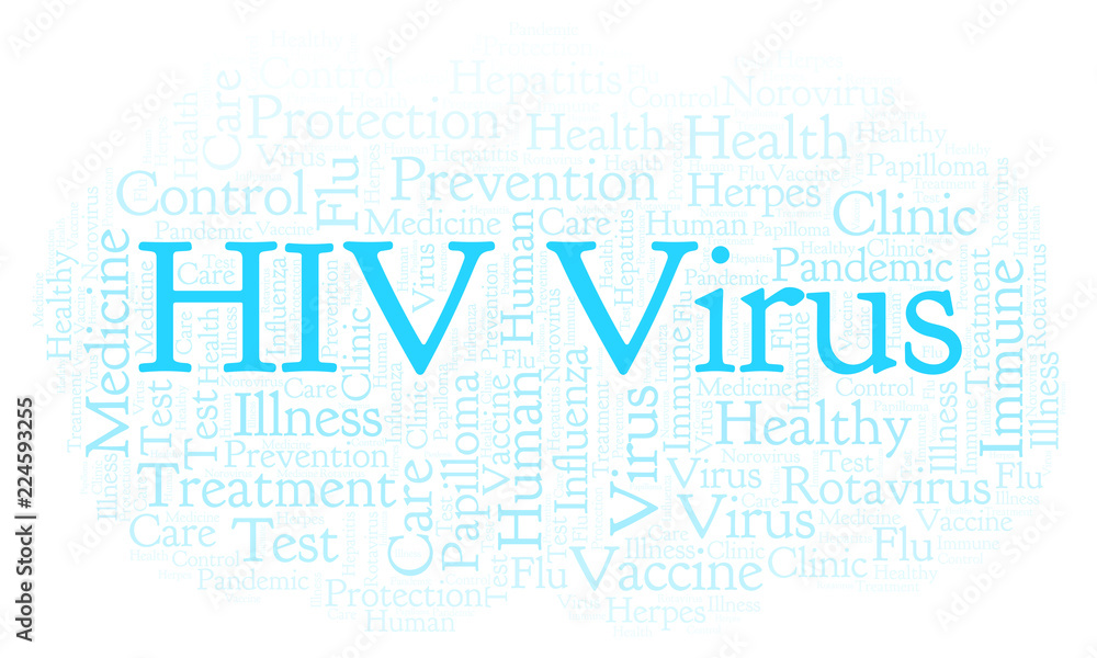 HIV Virus word cloud, made with text only. HIV Virus word cloud, made with text only.
