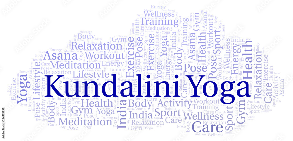 Fototapeta premium Kundalini Yoga word cloud.