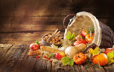 New Thanksgiving card creation for fall and autumn concepts.