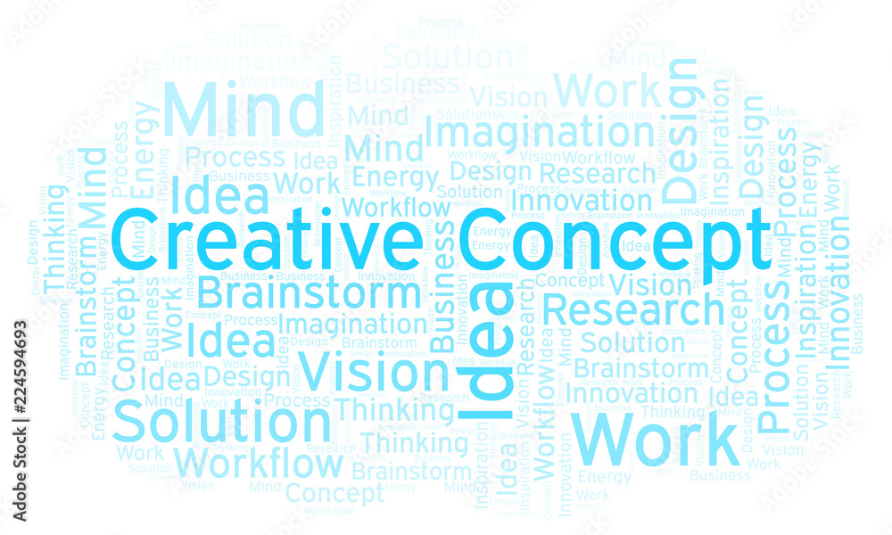Obraz premium Creative Concept word cloud, made with text only.