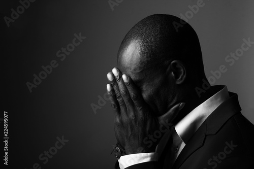 Portrait of a black man photo