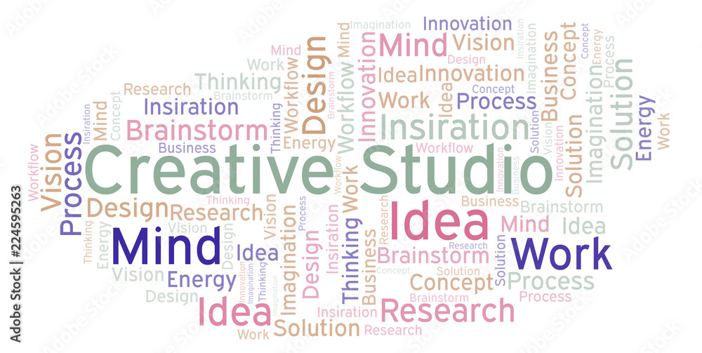 Creative Studio word cloud, made with text only. Creative Studio word cloud, made with text only.