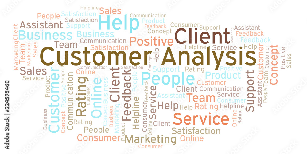 Customer Analysis word cloud.