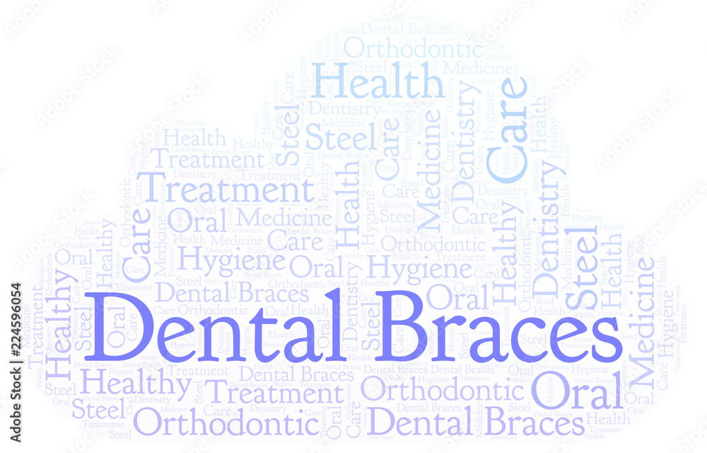 Obraz premium Dental Braces word cloud.