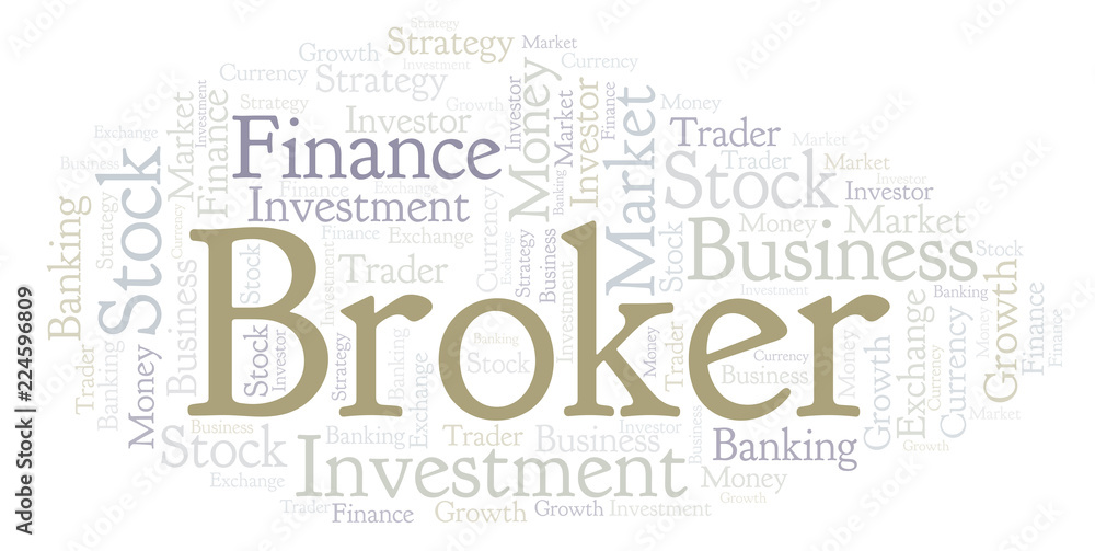 Fototapeta premium Broker word cloud.