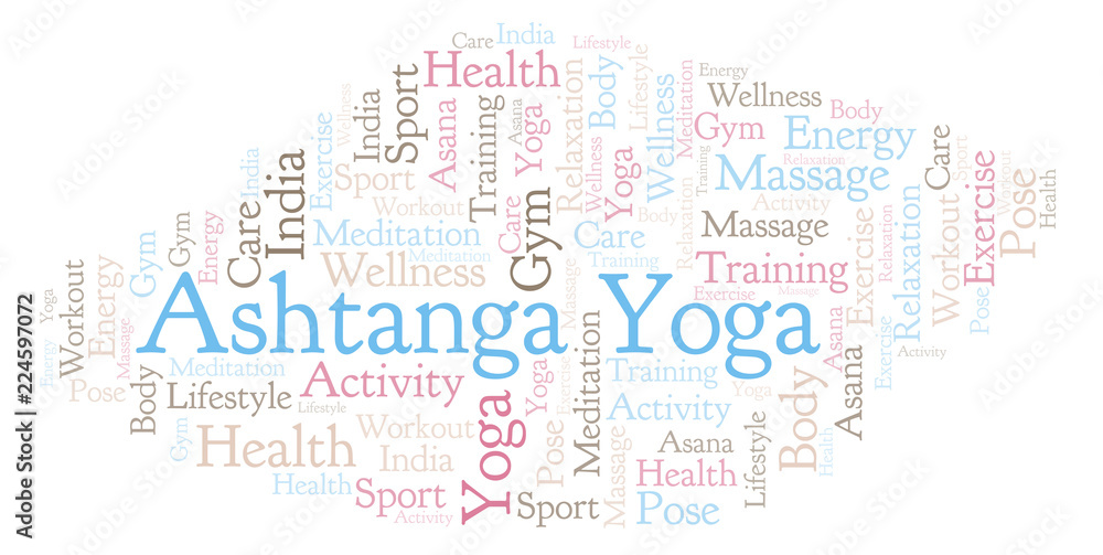 Fototapeta premium Ashtanga Yoga word cloud.