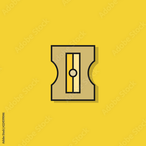 sharpener icon on yellow background