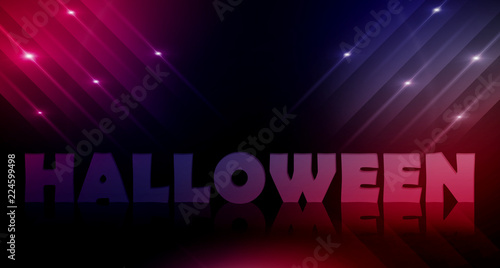 Dark abstract background with Halloween. Neon light