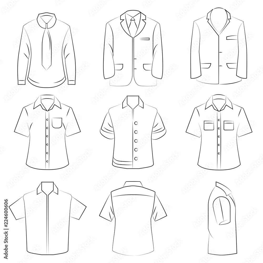 hand drawn shirt icons hand drawn shirt icons