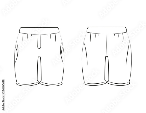 hand drawn short pants