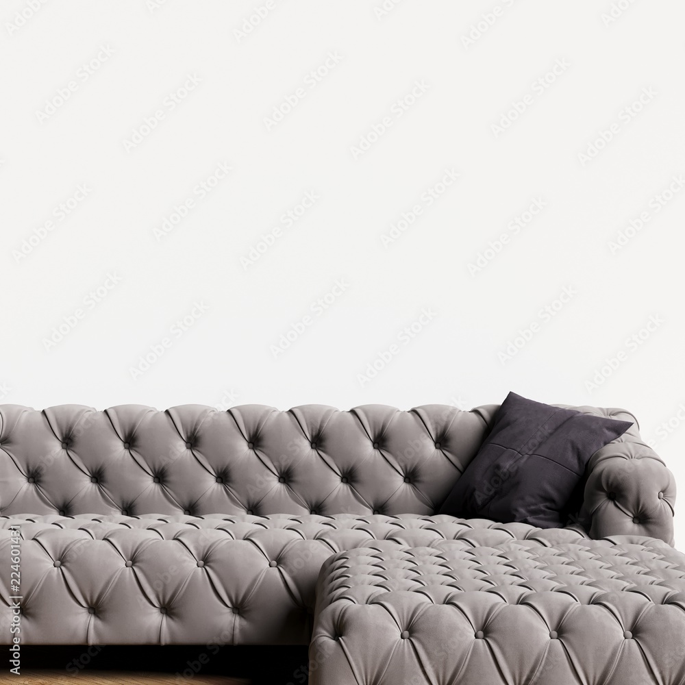 Obraz premium Mockup Wall Interior with Furniture and Decoration