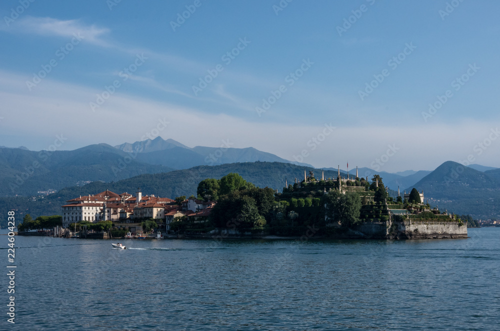 Isola Bella island in Maggiore lake, Borromean Islands, Stresa Piedmont Italy, Europe.