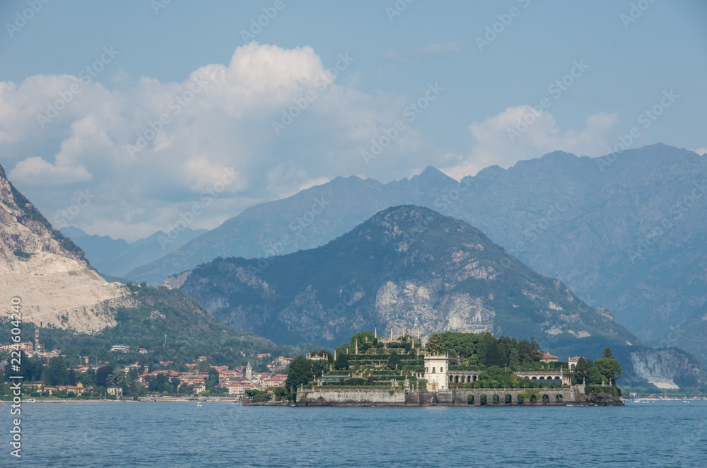 Isola Bella island in Maggiore lake, Borromean Islands, Stresa Piedmont Italy, Europe.