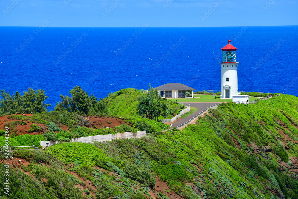 Kilauea Lighthouse, Kauai, Hawaii, on a Sunny September day