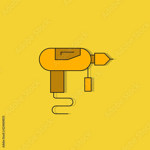 driller icon on yellow background