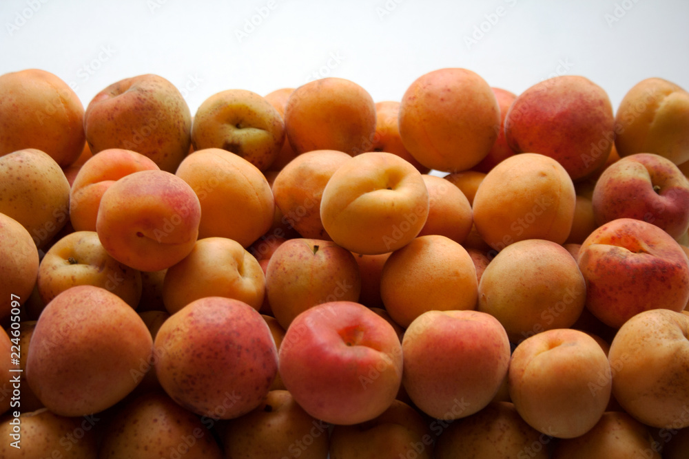Heap of ripe apricots close up Heap of ripe apricots close up